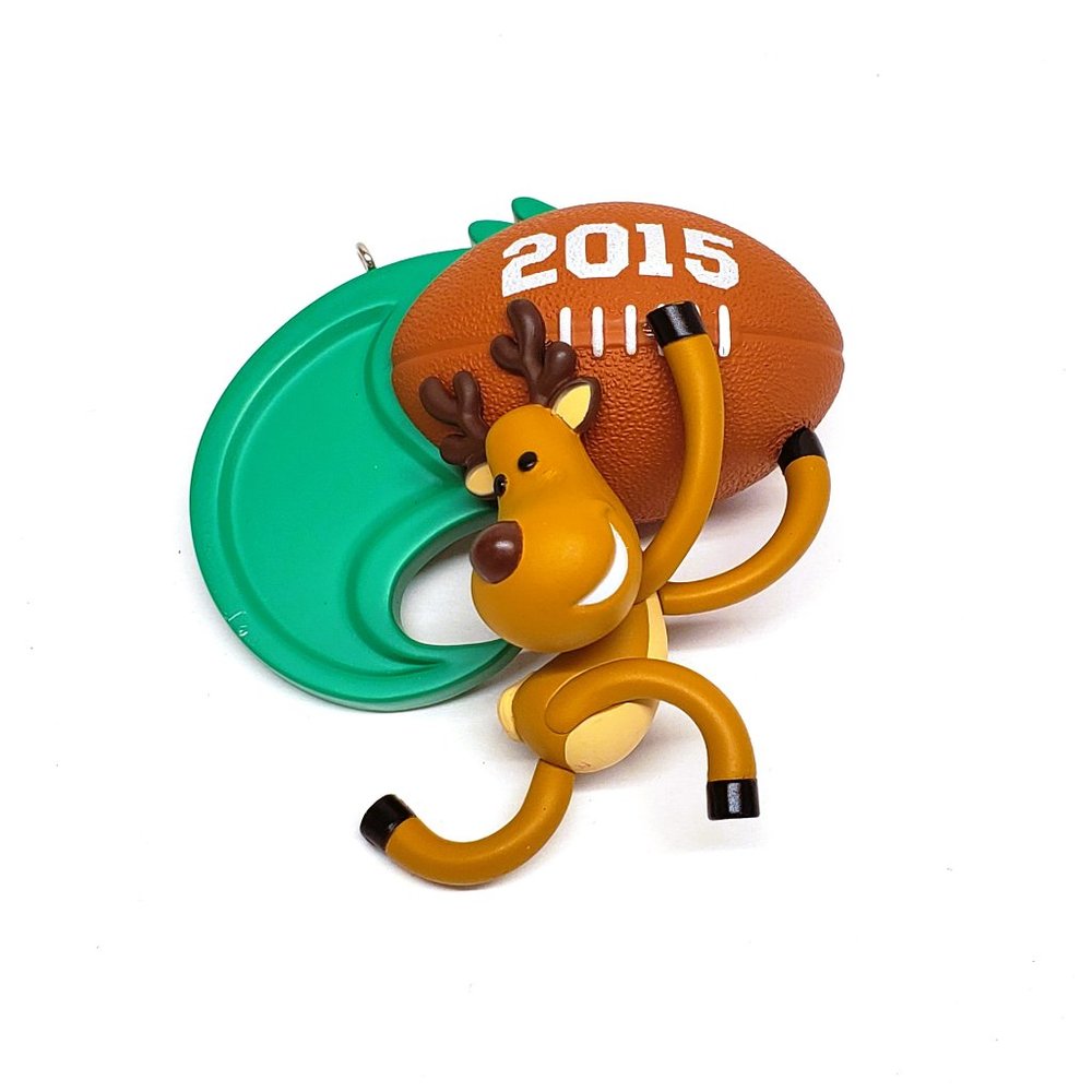 Hallmark 2015 3-D Football Star Reindeer Christmas Ornament